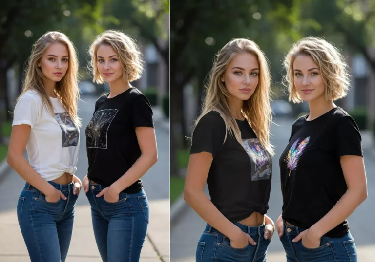 Before & After AI Clothes Changing Examples